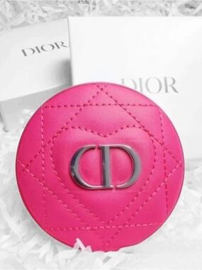 Dior Hot Pink Quilted Compact with CD Emblem